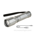 Hot Sale 5 Modes Aluminium High Beam Tinggi USB yang boleh dicas semula Ultra Cerah Terang Bermurtable Camping Lampu Lampu Lampu Lampu